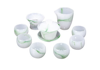 Lazy, gorgeous and romantic herbal tea style, glazed tea set